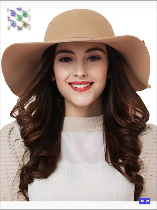 Wool Wide Brim Fedora Floppy Bowler Hat Foldable Retro Vintage Classic